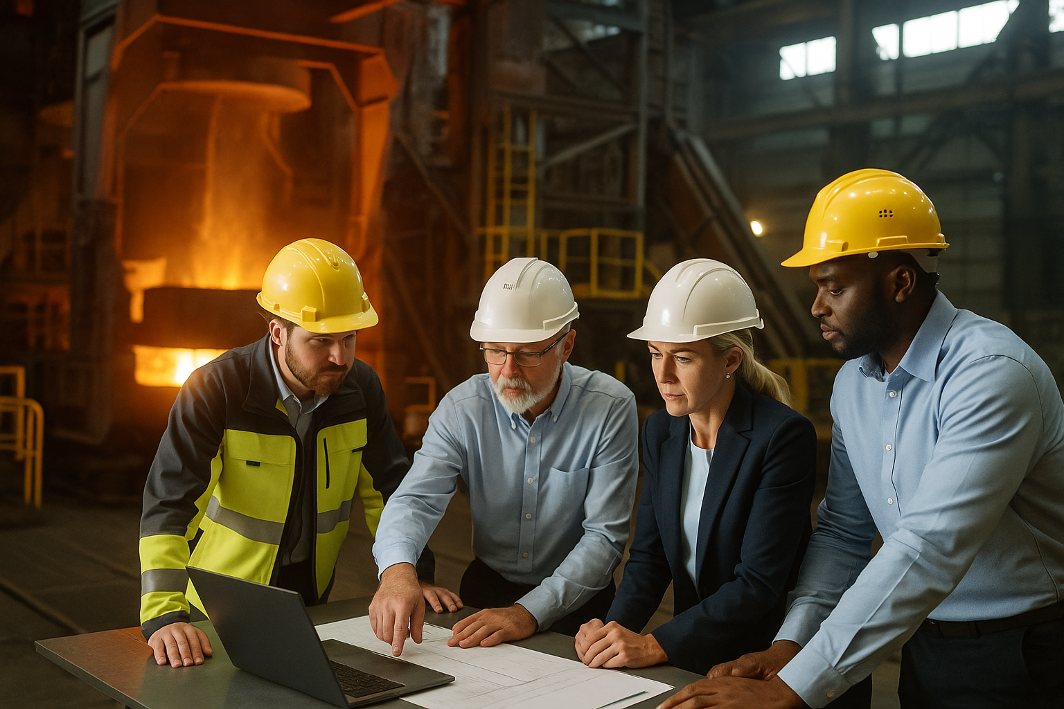 Cross-functional team collaboration in steel manufacturing