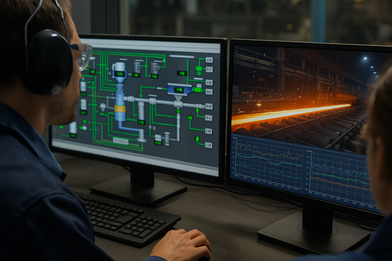 Remote monitoring and secure industrial operations in a steel manufacturing plant