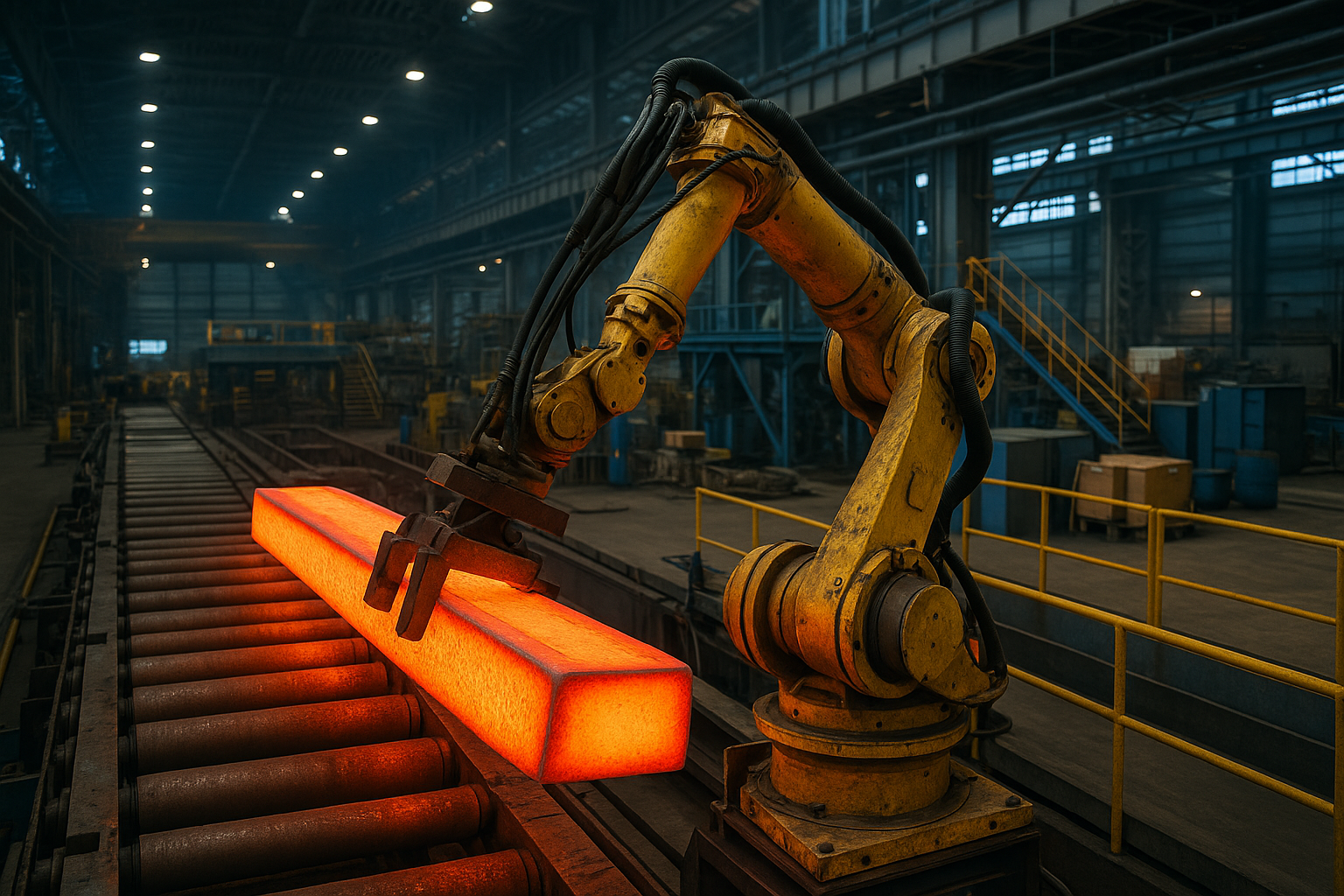 Industrial robotics improving safety and efficiency in a steel plant