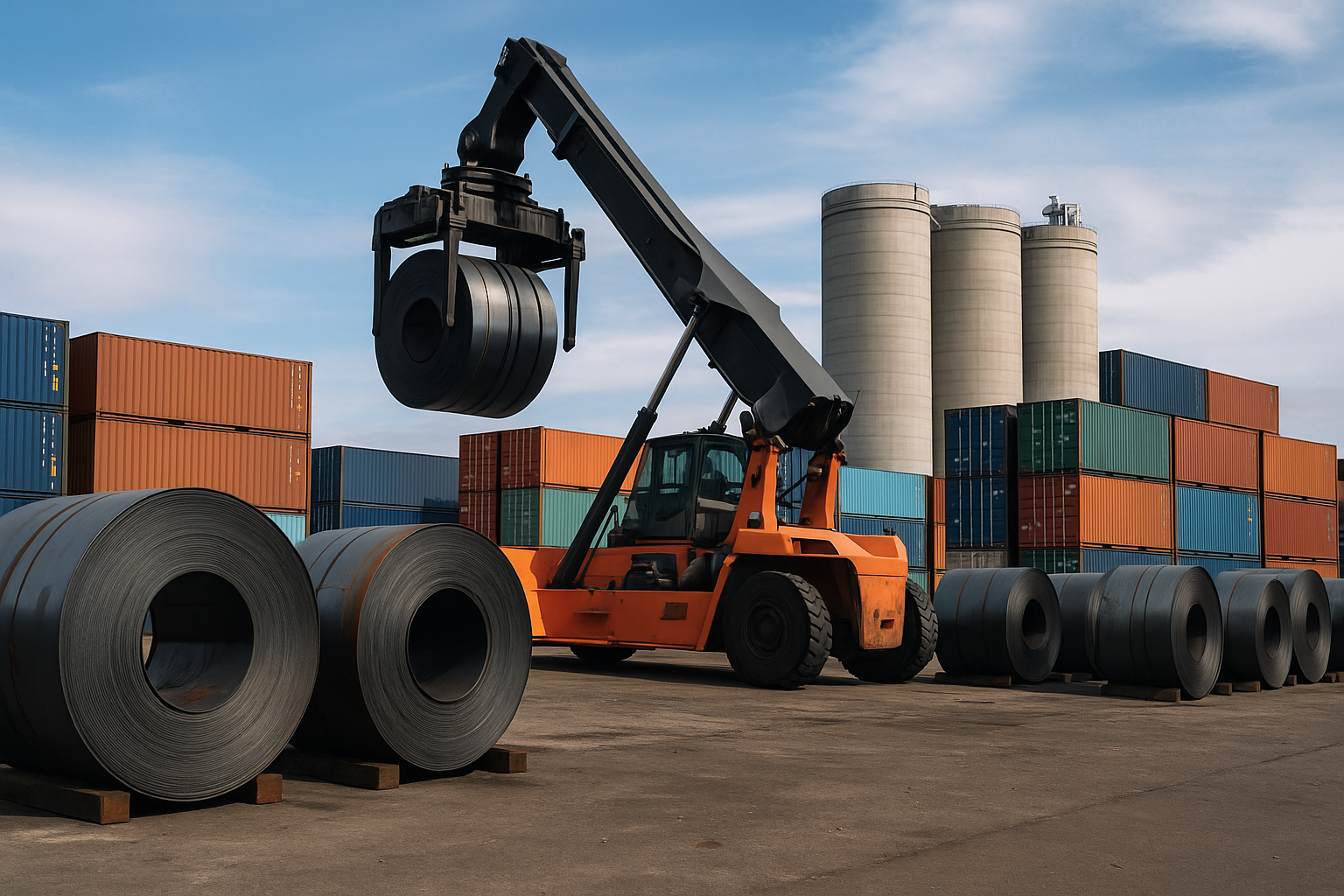 Steel supply chain optimization connecting sourcing inventory logistics production and customer delivery