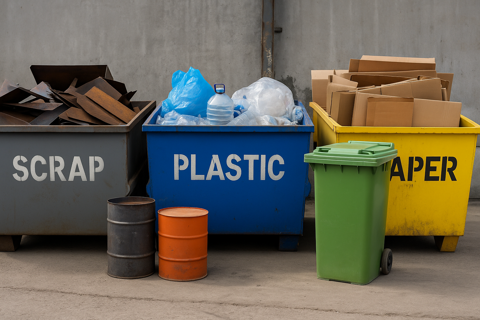 Steel plant waste management and segregation for by-product recovery and cost reduction