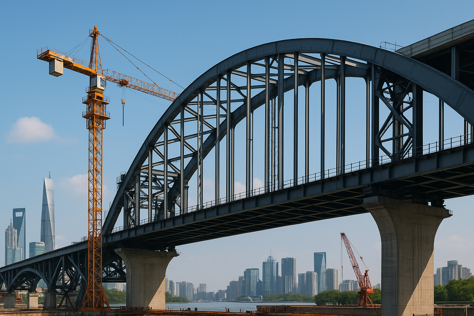 Structural steel used in global infrastructure projects including bridges, railways and energy systems